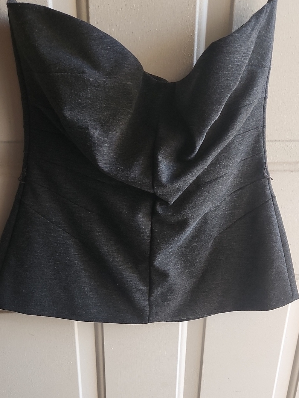 USED Banana Republic Charcoal Strapless Bustier Top